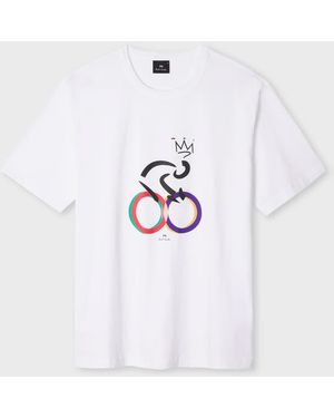 Paul Smith 'Cyclist' Print T-Shirt - White