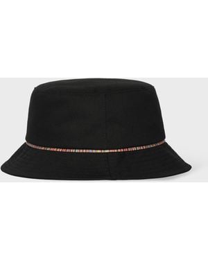 Paul Smith 'Signature Stripe' Bucket Hat - Black