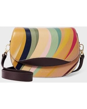 Paul Smith 'Dusky Swirl' Leather Saddle Bag - Multicolor