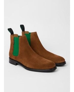 Paul Smith Tan Suede 'Augustus' Boots - Brown