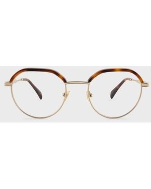 Paul Smith Havana 'Kemble' Spectacles - Metallic