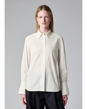Paul Smith Shirt With 'Love' Embroidered Collar - White