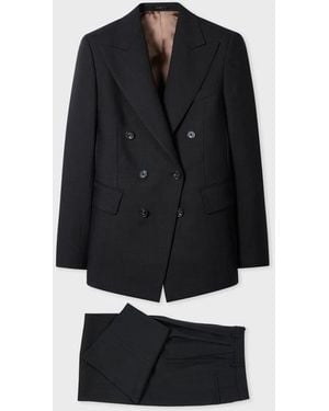 Paul Smith Slub-Wool Two-Piece Suit - Black