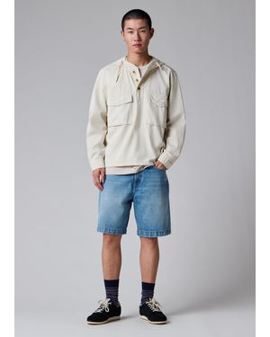 Paul Smith Ecru Cotton Popover Jacket - Blue