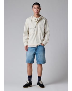 Paul Smith Ecru Cotton Popover Jacket - Blue