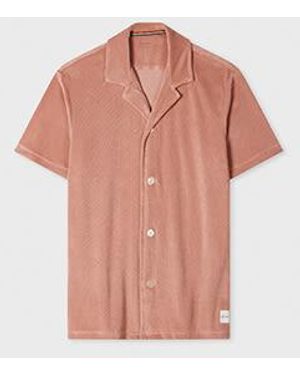 Paul Smith Peach Towelling Short Sleeve Shirt - Pink