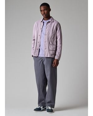Paul Smith Lilac Cotton-Linen Work Jacket - Purple