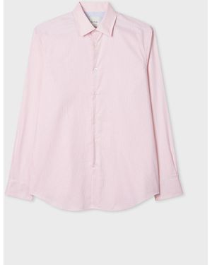 Paul Smith Tailored-Fit Dobby Cotton Easy Care Shirt - Pink
