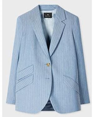 Paul Smith Light Pinstripe Blazer - Blue