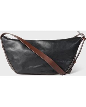 Paul Smith Leather Sling Crossbody Bag - Gray