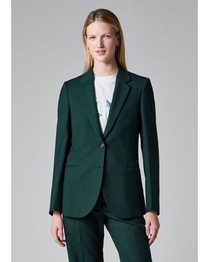 Paul Smith Dark Wool Two-Button Blazer - Green