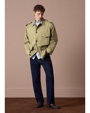 Paul Smith Cotton Herringbone Field Jacket - Blue