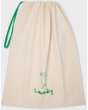 Paul Smith Ecru Cotton Laundry Bag - White