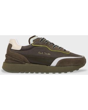 Paul Smith Khaki Leather 'Aston' Sneakers - Brown