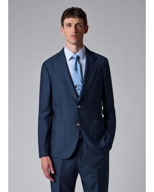 Paul Smith Wool-Viscose Patch-Pocket Blazer - Blue
