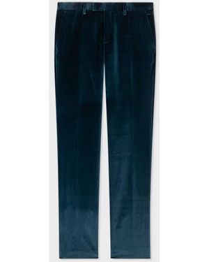 Paul Smith Slim-Fit Velvet Pants - Blue