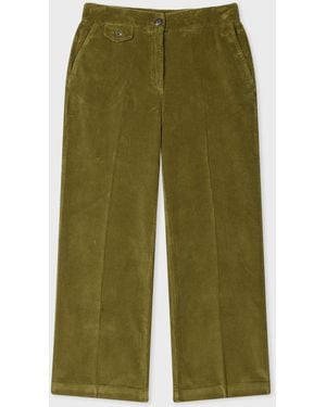 Paul Smith Cord Cropped Pants - Green