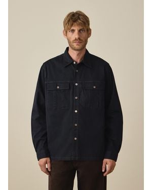 Paul Smith Cotton-Sateen Patch-Pocket Overshirt - Black