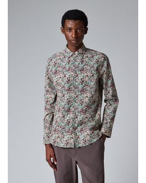 Paul Smith Slim-Fit Ditsy Floral Print Shirt - Brown