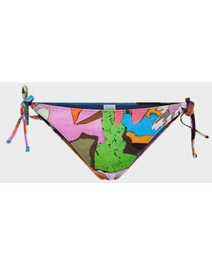 Paul Smith 'River Collage' Bikini Bottoms - Blue