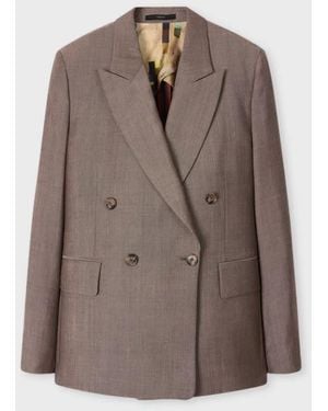 Paul Smith Mohair-Wool Blazer - Brown