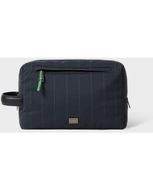 Paul Smith Nylon Pinstripe Wash Bag - Blue