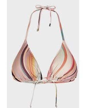 Paul Smith 'Dusky Swirl' Triangle Bikini Top - Pink