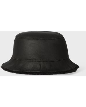 Paul Smith Leather Bucket Hat - Black