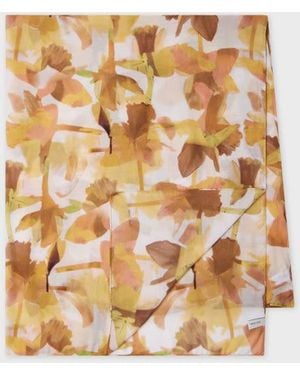 Paul Smith 'Floral Paint' Scarf - Metallic