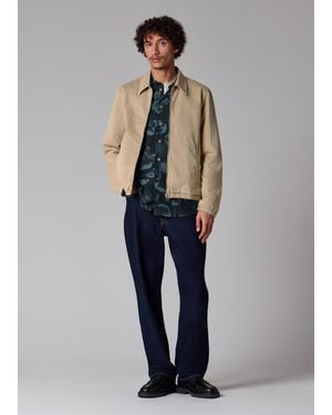 Paul Smith Washed Tan Cotton-Twill Coach Jacket - Blue