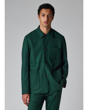 Paul Smith Dark Wool 'A Suit To Travel In' Work Jacket - Green