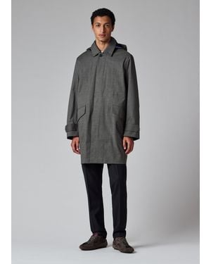 Paul Smith 'Storm System' 3-Layer Hooded Mac - Gray