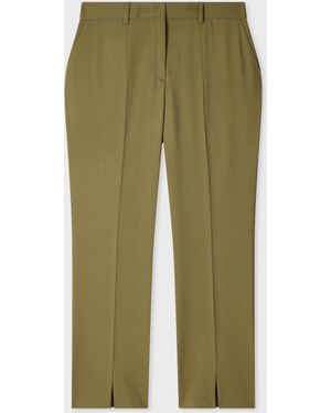 Paul Smith Wool Hopsack Tailored Pants - Green