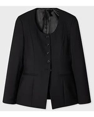 Paul Smith 'A Suit To Travel In' Collarless Blazer - Black