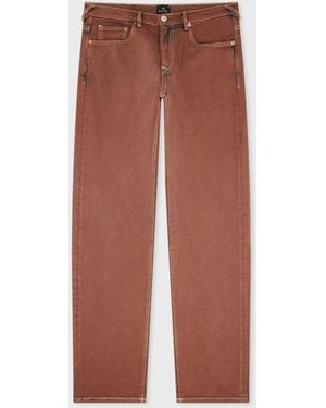Paul Smith Relaxed Tapered-Fit Taupe Bleach-Wash Jeans - Brown