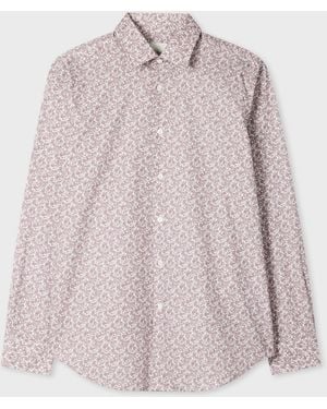 Paul Smith Regular-Fit And Mauve Paisley Shirt - Pink