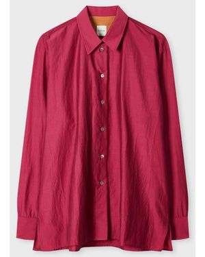 Paul Smith Silk-Blend Long-Sleeve Shirt - Red