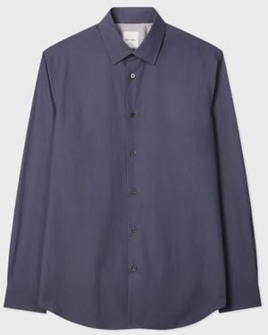 Paul Smith Tailored-Fit Stone Poplin Shirt - Blue