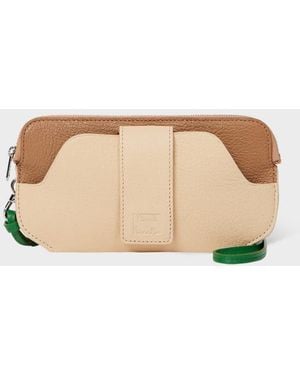 Paul Smith Tan Leather Travel Pouch - Natural