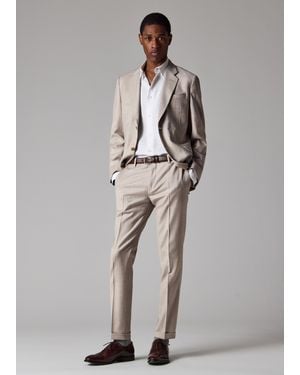 Paul Smith Tailored-Fit Overdyed Wool-Cashmere Flannel Blazer - Gray