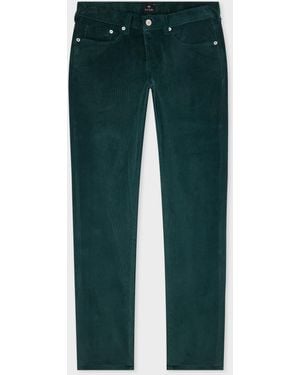 Paul Smith Tapered-Fit Petrol Corduroy Pants - Green
