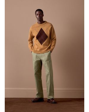 Paul Smith Shetland Wool Argyle Sweater - Brown