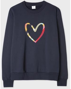 Paul Smith Embroidered 'Swirl Heart' Sweatshirt - Blue
