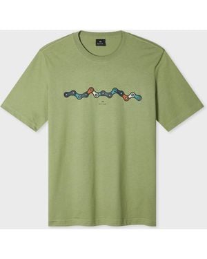 Paul Smith 'Chain' Print T-Shirt - Green