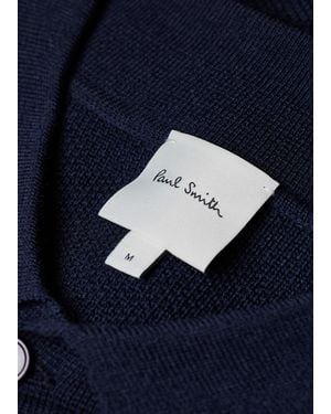 Paul Smith Colour-Block Merino Wool Cardigan - Blue