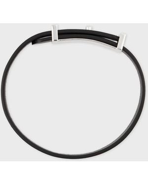 Paul Smith Signature Buckle Leather Bracelet - Metallic