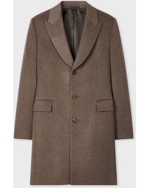Paul Smith Wool-Cashmere Blend Overcoat - Brown