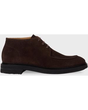 Paul Smith Dark Suede 'Jerry' Chukka Boots - Black