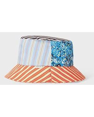 Paul Smith Floral Stripe Bucket Hat - Blue