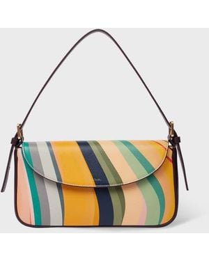 Paul Smith Leather 'Swirl' Baguette Bag - Multicolor